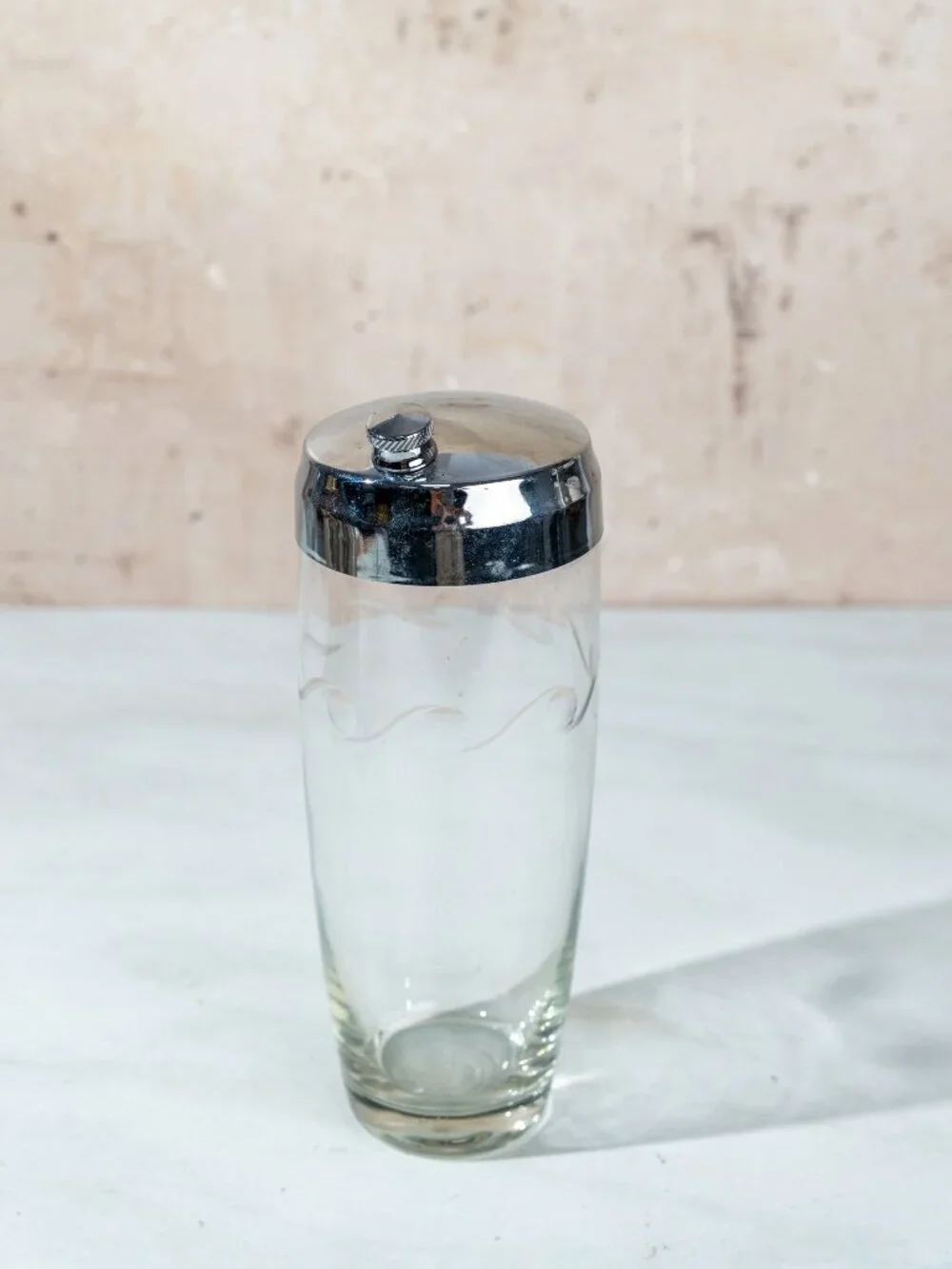 Vintage Glass Cocktail Shaker